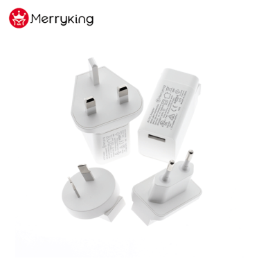 5v 2a 2.1a Usb Charger Adaptor With Interchangeable Plugs