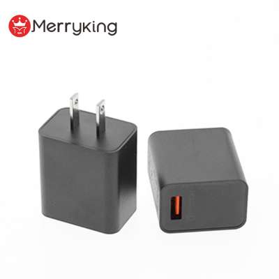 high quality 18 watt charger wall mount usb adapter QC3.0 quick charging rapid charge mobile phone charger