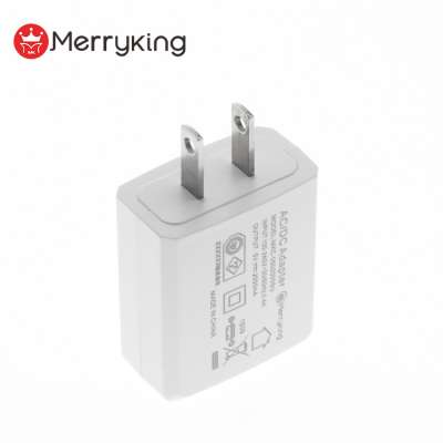 Shenzhen Merryking mobile phone charging 5v 2a power adapter pse japan USB wall charger in white